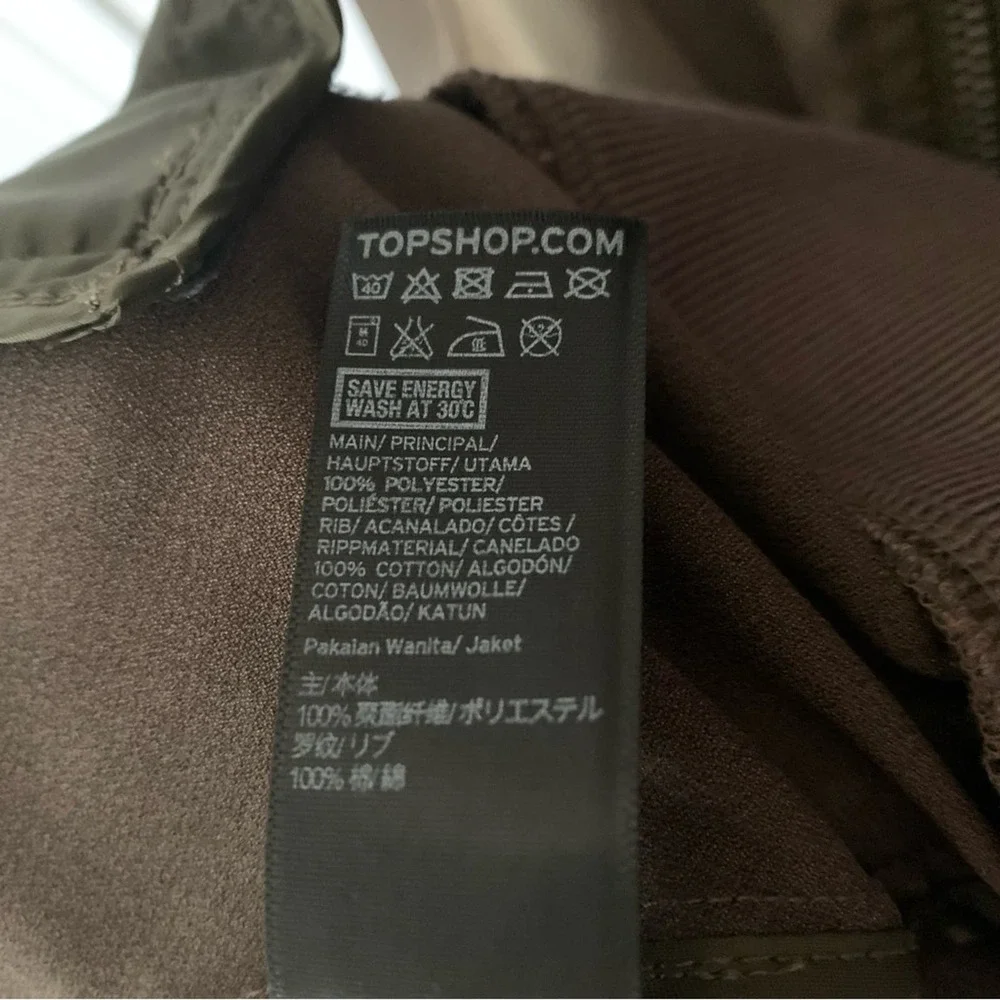 Topshop | Olive green Bomber Jacket zip up long sleeve jacket casual